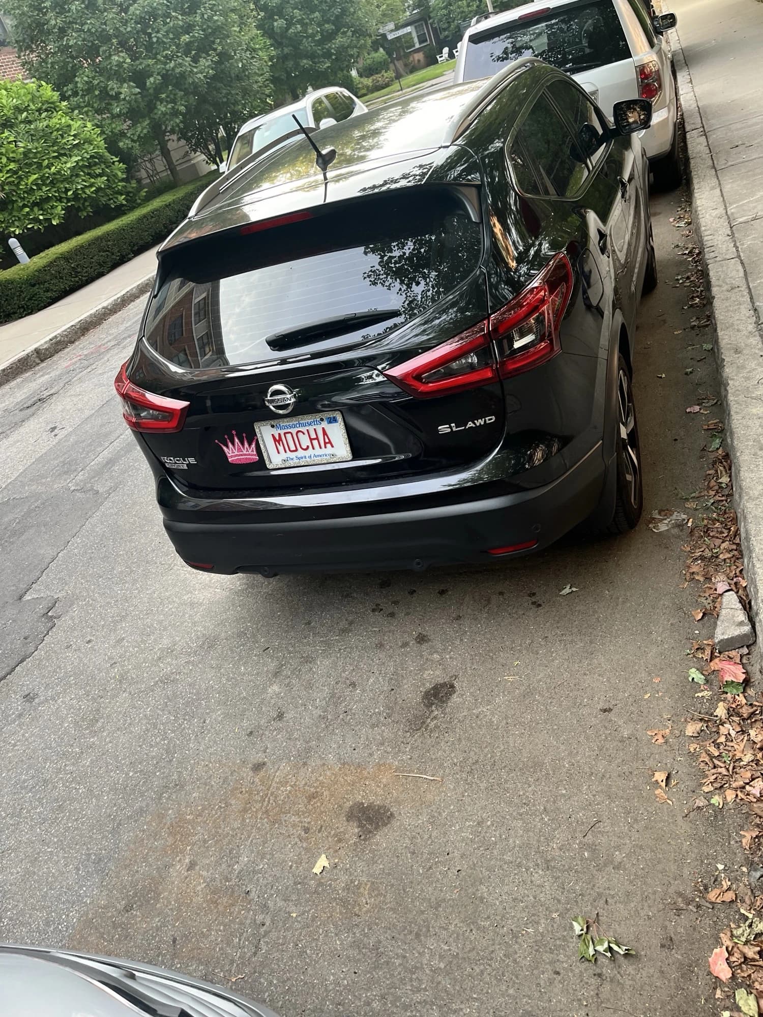 Nissan Rogue — plate “mocha”